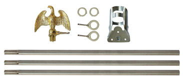 The very nice quality, economical 6 foot flag pole set with clips from your smALL FLAGs store.
